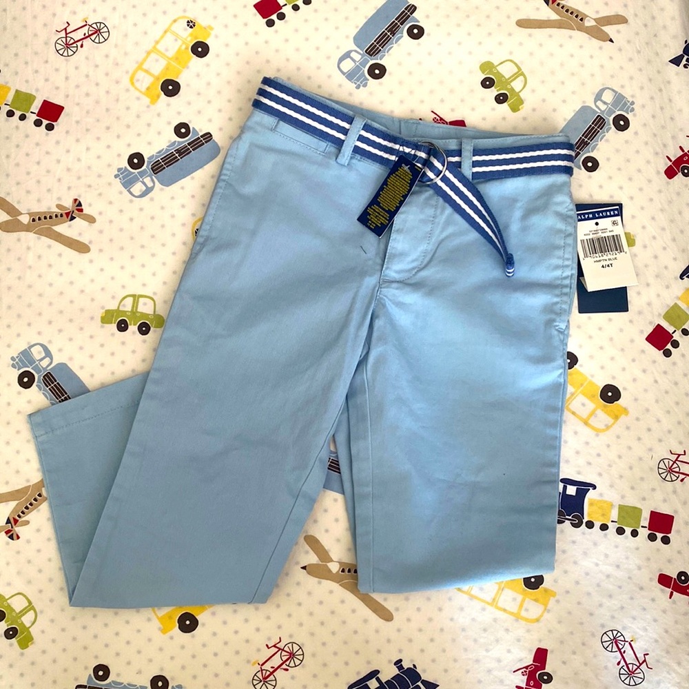Polo Ralph Lauren Boy's Belted Stretch Skinny Pants